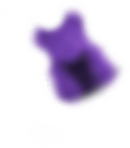 Фиолетовый мишка